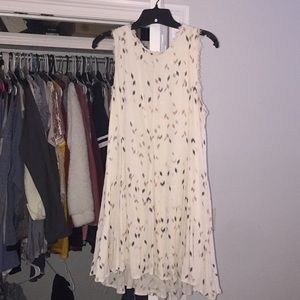 Cream dress with pattern